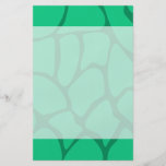 Giraffe Print Pattern in Jade Green. Flyers
