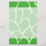 Giraffe Print Pattern in Jungle Green. Full Colour Flyer