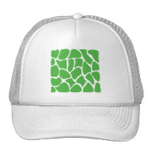 Giraffe Print Pattern in Jungle Green. Trucker Hat