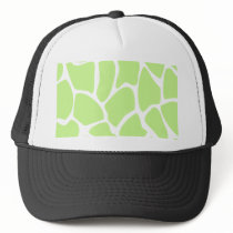 Giraffe Print Pattern in Light Lime Green. Mesh Hats