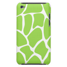 Giraffe Print Pattern in Lime Green. Case-Mate iPod Touch Case