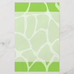 Giraffe Print Pattern in Lime Green. Personalised Flyer