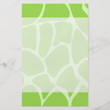 Giraffe Print Pattern in Lime Green. Personalised Flyer