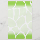 Giraffe Print Pattern in Lime Green. Personalised Flyer
