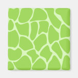 Giraffe Print Pattern in Lime Green. Magnet