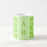 Giraffe Print Pattern in Lime Green. Mug
