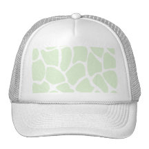 Giraffe Print Pattern in Mint Green. Mesh Hat