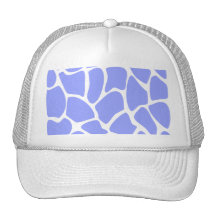 Giraffe Print Pattern in Sky Blue. Mesh Hat