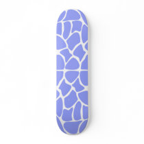 Giraffe Print Pattern in Sky Blue. Skate Deck
