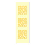 Giraffe Print Pattern in Yellow. Business Card Templates