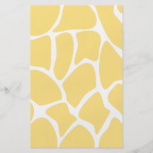 Giraffe Print Pattern in Yellow. Custom Flyer
