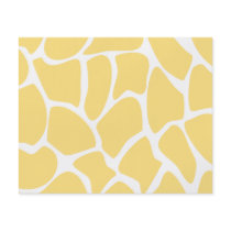 Giraffe Print Pattern in Yellow. Personalised Flyer