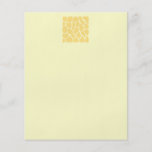 Giraffe Print Pattern in Yellow. Full Color Flyer