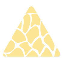 Giraffe Print Pattern in Yellow. Triangle Stickers