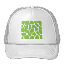 Giraffe Print Pattern. Safari Green. Hats