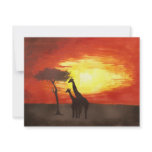 Giraffe Silhouette invitations