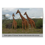 Giraffe Statues Greeting Card