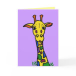 Giraffe thank you card