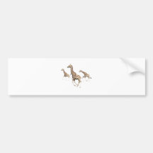 Giraffe Trio Bumper Sticker