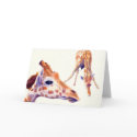Giraffe Watercolor Greeting and Note Card