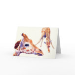 Giraffe Watercolor Greeting and Note Card