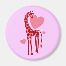 Giraffe With Love Fridge Magnet