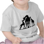 Giraffes, Black on White Background Tee Shirt