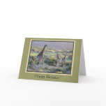 Giraffes in Africa Happy Birthday cards