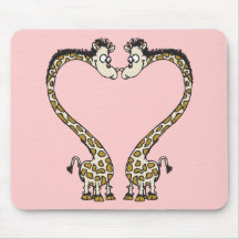 Giraffes In Love Mousepad