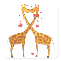 Giraffes in Love Sticker