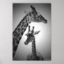 giraffes, mother and child print