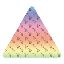 Giraffes on rainbow pastel