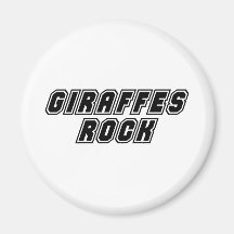 Giraffes Rock Magnet