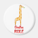 Giraffes Rule Fridge Magnet