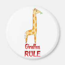Giraffes Rule Fridge Magnet