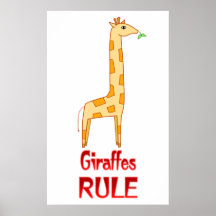 Giraffes Rule Print
