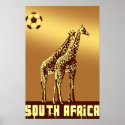 Giraffes Sunset South Africa World Soccer Safari posters
