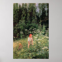 Girl among the wild flowers, 1880 print