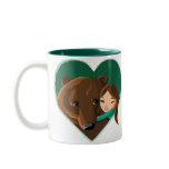Girl and Bear Coffee Mug