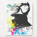 Girl and Colours. mousepads
