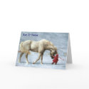 Girl and Horse Christmas Card