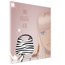 Girl and Shoes Wrapped Canvas Stretched Canvas Prints