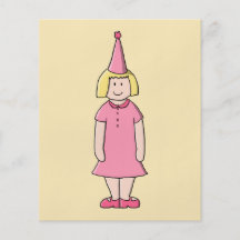 Girl at a Birthday Party. Full Color Flyer