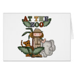 Girl At the Zoo Tshirts and Gifts Card