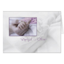 Girl Baptism Congratulations Card for Baby
