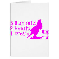 GIRL BARREL RACING GREETING CARD