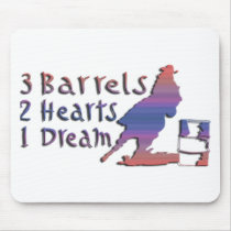GIRL BARREL RACING MOUSE PAD