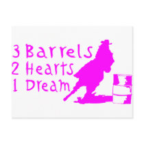 GIRL BARREL RACING POSTCARDS