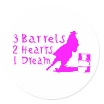 GIRL BARREL RACING ROUND STICKERS