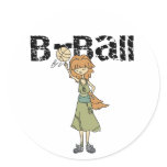 Girl Basketball Sticker
